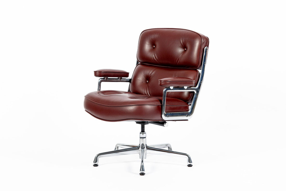 Eames Herman Miller Time Life Lobby Red Leather Office Chair