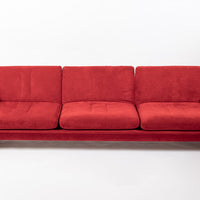 Vintage Italian Modern Red Simone Sofa by Simon International, Italy, Circa 1972