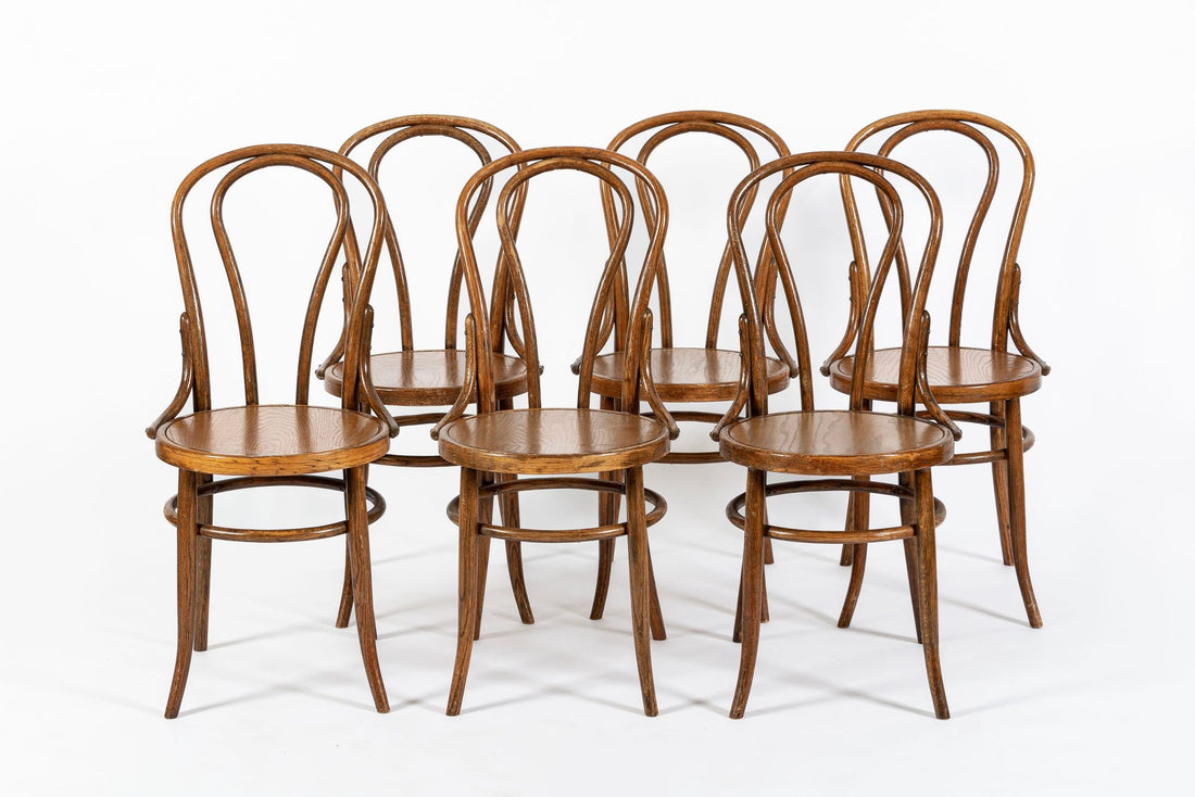 Vintage Thonet Bentwood Bistro Cafe Dining Chairs Set of 6