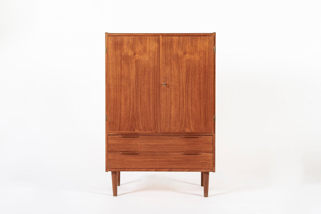 Mid Century Danish Modern Teak Wood Storage or Bar Cabinet
