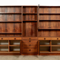 Mid-Century Modern Swedish Rosewood Wall Unit Bookcase by Bertil Fridhagen for Bodafors, 1960s