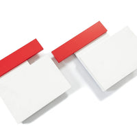 Contemporary Geometric Abstract Art Wall Reliefs by Thomas Vinson White–White–Red, 2004
