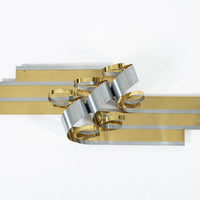 Large Vintage Mid Century Metal Ribbon Wall Art Sculpture by Curtis Jere 1980s