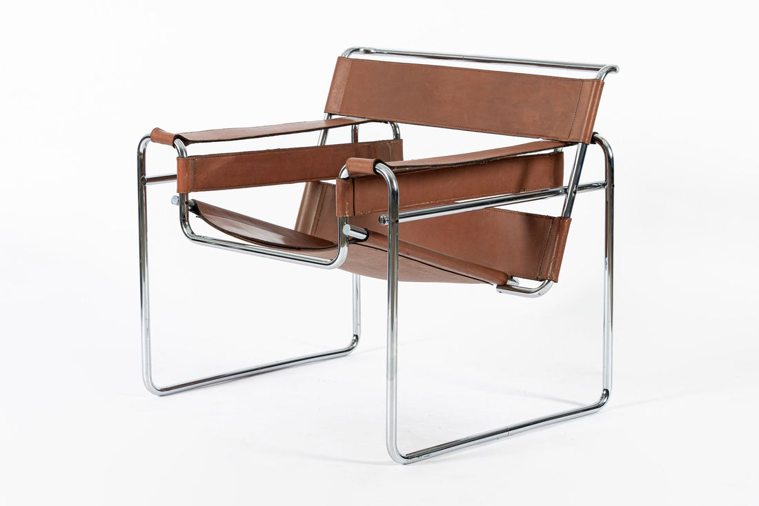 Mid Century Brown Wassily Lounge Chair by Marcel Breuer