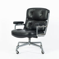 Eames Time Life Executive Lobby Chair Herman Miller Black Leather Office Chair