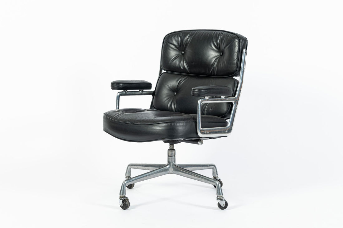 Eames Time Life Executive Chair Herman Miller Black Leather Office Chair 1981