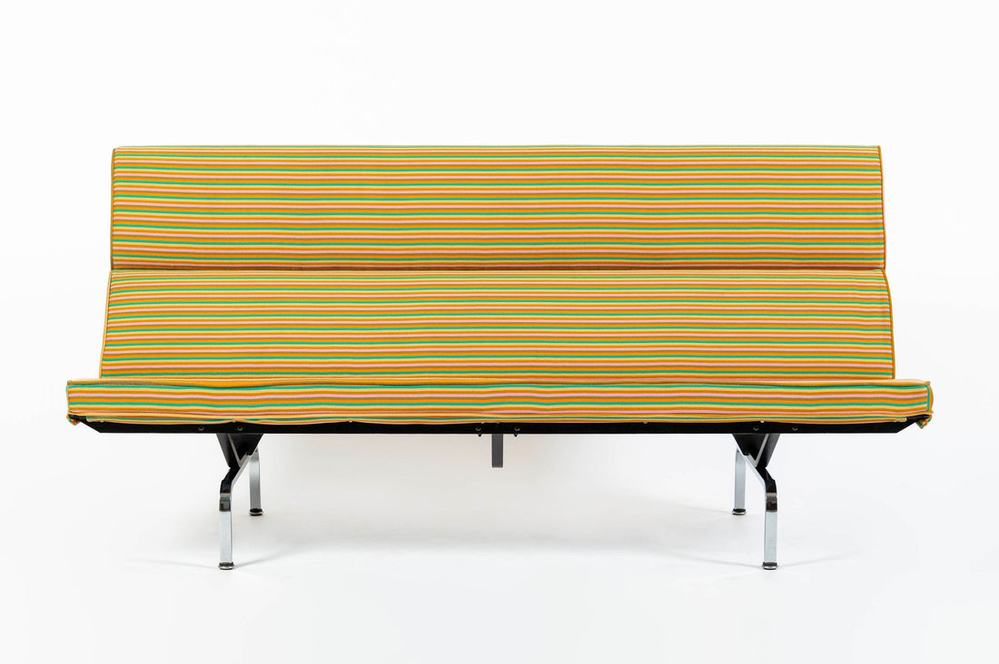 Mid Century Eames Herman Miller Sofa Compact, Alexander Girard Maharam Fabric, 2 Available