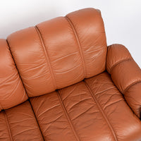 Mid Century Norwegian Brown Leather Sofa by Ekornes, 1970s