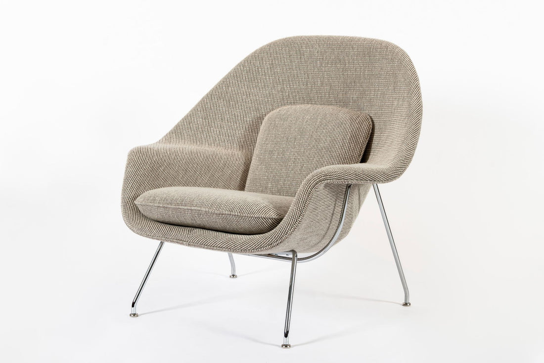 Early Restored Mid Century Tan Womb Lounge Chair by Saarinen for Knoll, Multiples/Custom Available