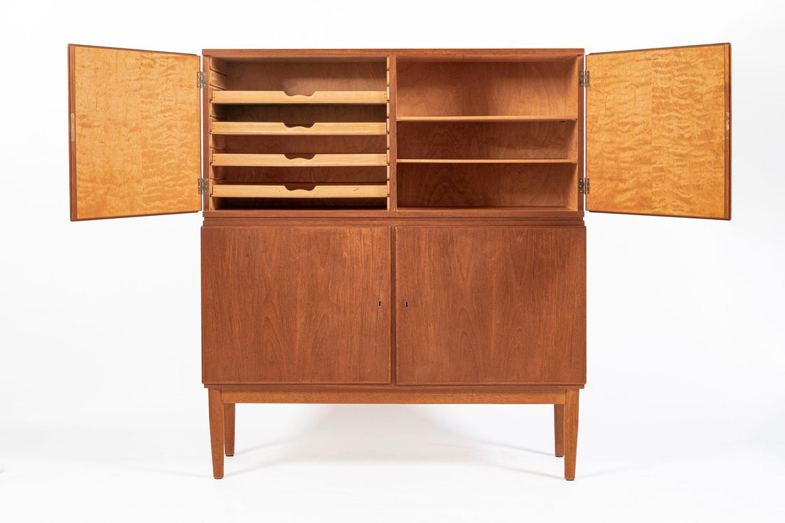 Mid-Century Scandinavian Teak Wood Storage Cabinet in the Style of Afdal