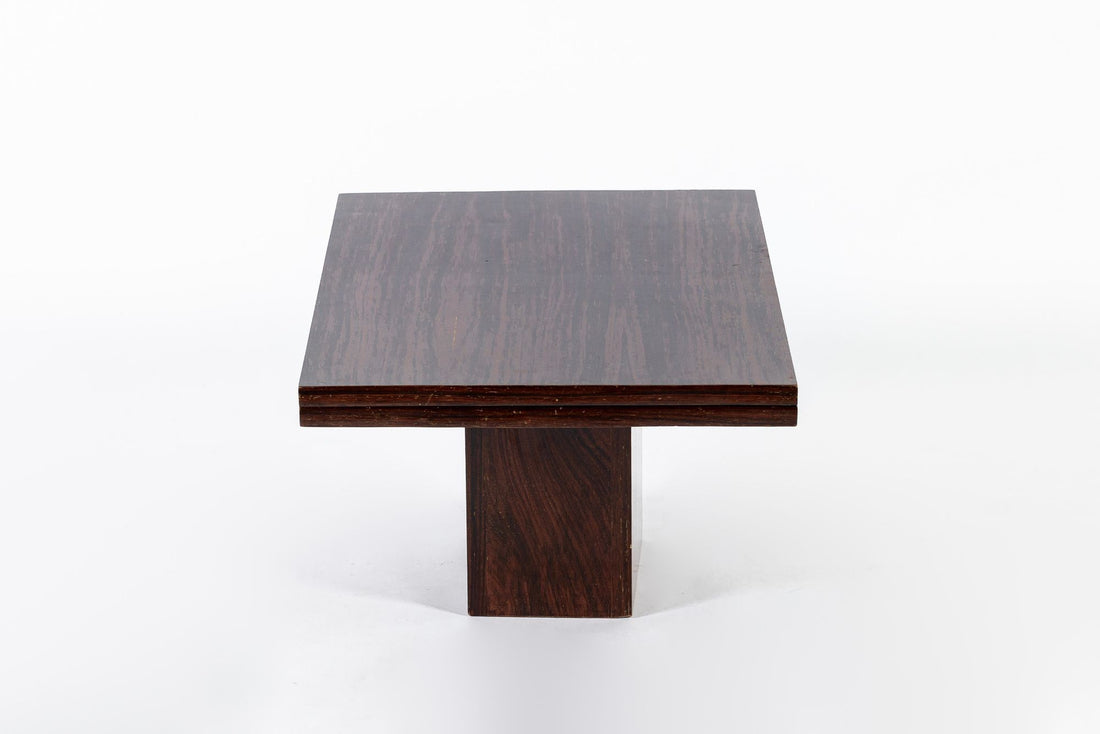 Antique French Art Deco Folding Wood Coffee Table by Francisque Chaleyssin (Attr) 1930s