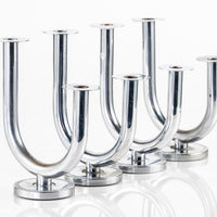 Antique Art Deco Taurex Chrome Candlestick Holders by Walter Von Nessen for Chase