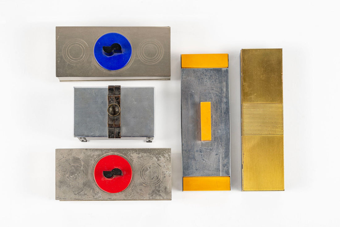 Rare Antique Art Deco Chase & Revere Metal Cigarette Smoking Boxes 1930s