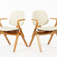 Mid Century Plywood Arm Chairs by Joe Atkinson for Thonet