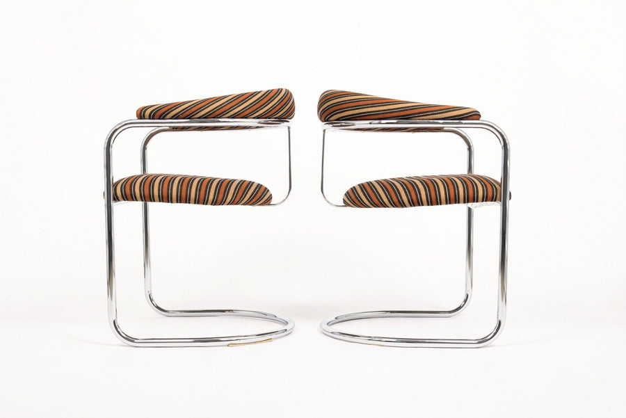 Pair 1970s Mid Century Dining Chairs by Anton Lorenz for Thonet