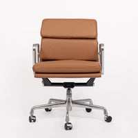 Eames Herman Miller Brown Leather Desk Chair Soft Pad 2000s