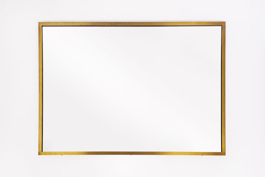 Vintage Gold Solid Brass Large Hanging Wall Mirror
