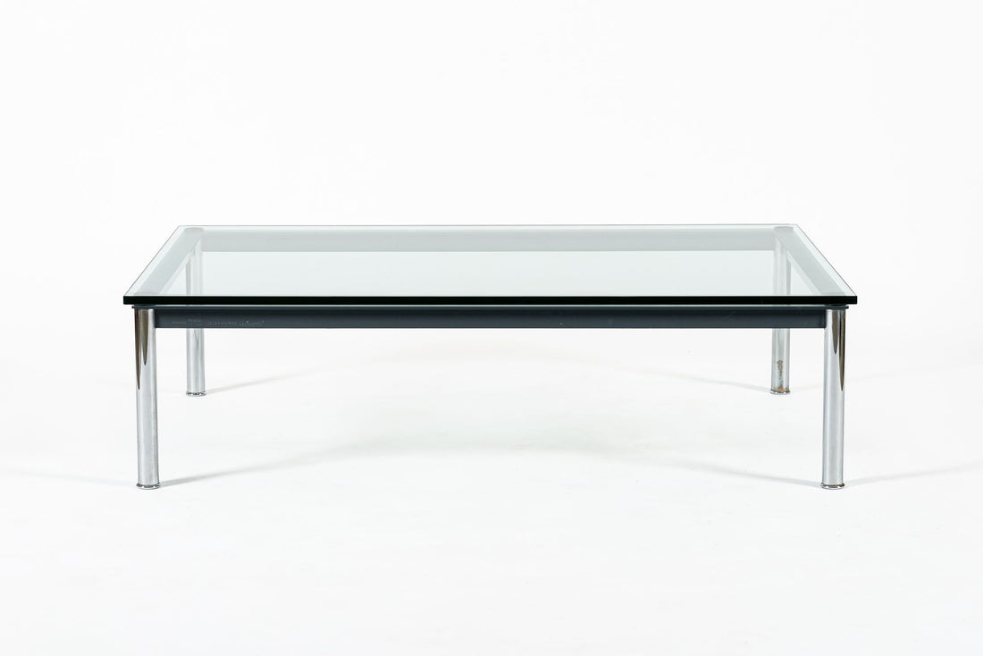 Bauhaus LC10-P Low Glass Coffee Table by Le Corbusier for Cassina
