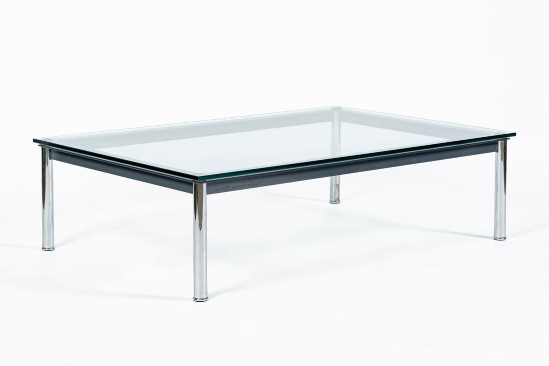 Bauhaus LC10-P Low Glass Coffee Table by Le Corbusier for Cassina