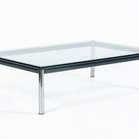 Bauhaus LC10-P Low Glass Coffee Table by Le Corbusier for Cassina