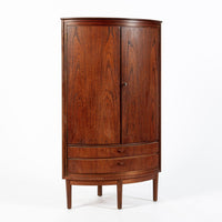 Mid-Century Danish Modern Teak Corner Bar or Storage Cabinet 1960s Selling AS-IS