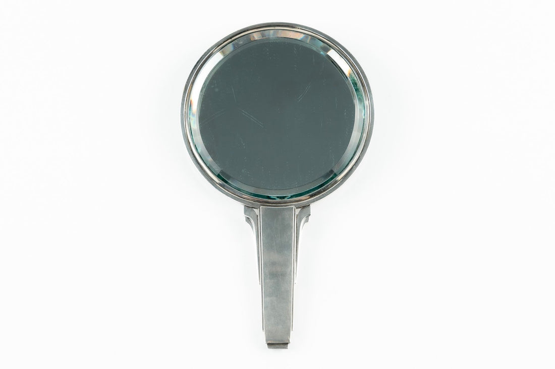 Georg Jensen Sterling Silver and Ebony Hand Mirror No. 224 by Harald Nielsen, Denmark c. 1930