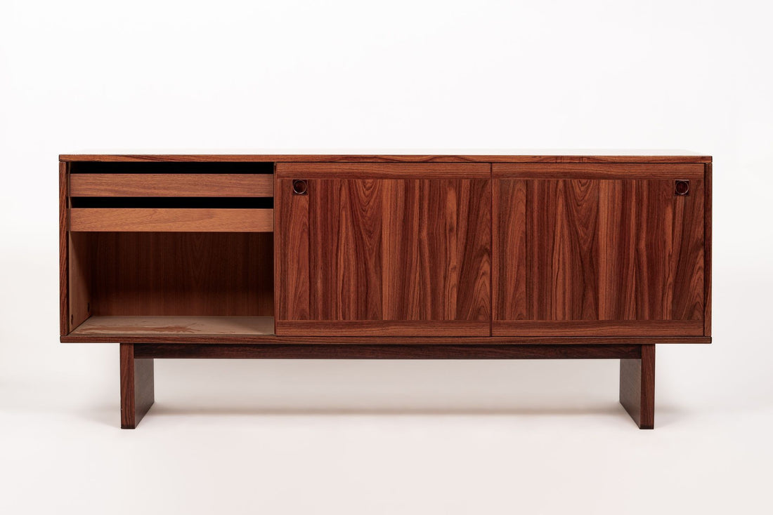 Mid Century Danish Modern Rosewood Credenza or Sideboard Cabinet