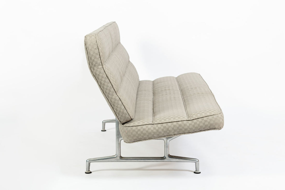 Vintage Mid-Century Modern Eames Model 3473 Tan Sofa for Herman Miller, 1960s