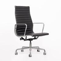 Eames Herman Miller Tall Black Leather Desk Chair Executive Thin Pad