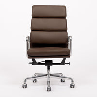 Herman Miller Eames Tall Dark Brown Leather Desk Chair Soft Pad