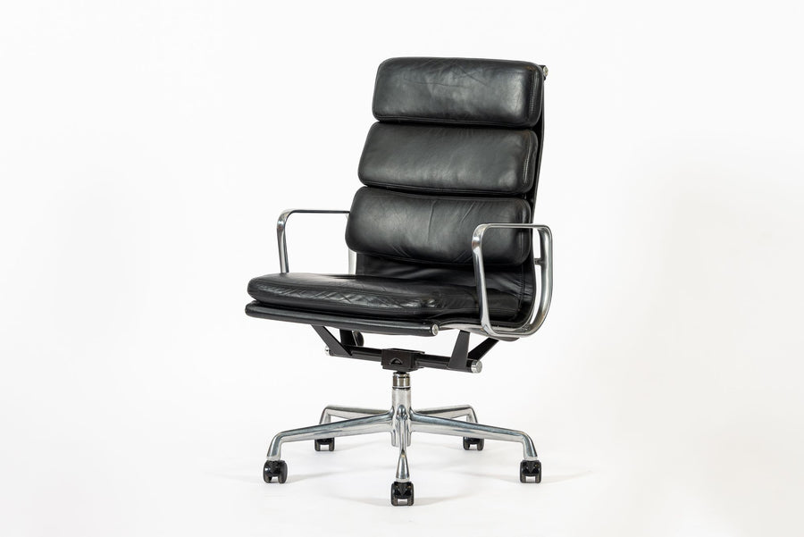 Authentic Eames Herman Miller Tall Black Leather Office Chair 2001