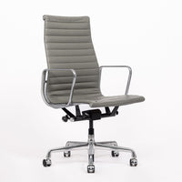 Herman Miller Eames Tall Gray Leather Desk Chair Executive Thin Pad