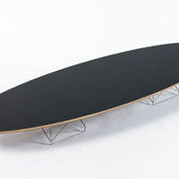 Eames Surfboard ETR Coffee Table for Herman Miller, Black Mid Century Modern Table