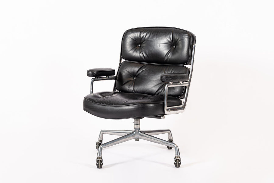 Eames for Herman Miller Time Life Black Leather Office Chair 1981