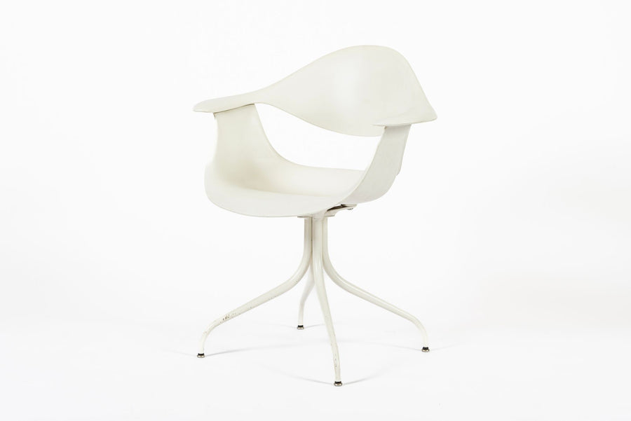 Mid Century White Swag Chair by George Nelson for Herman Miller