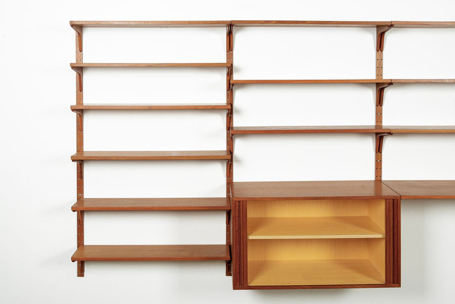 Mid Century Danish HG Teak Wood Modular Wall Unit Shelving & Bookcase