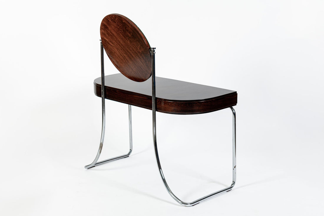 Rare Fritz Hansen Model S214 Tubular Steel Dressing Table Attributed to Mart Stam Denmark 1930s