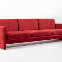 Vintage Italian Modern Red Simone Sofa by Simon International, Italy, Circa 1972