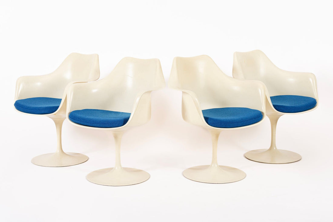 Original Fiberglass Tulip Arm Chairs by Eero Saarinen for Knoll 1970s