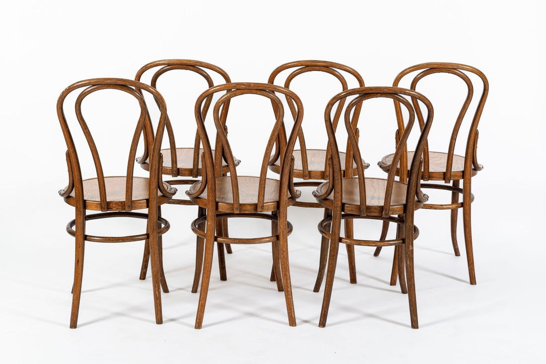 Vintage Thonet Bentwood Bistro Cafe Dining Chairs Set of 6
