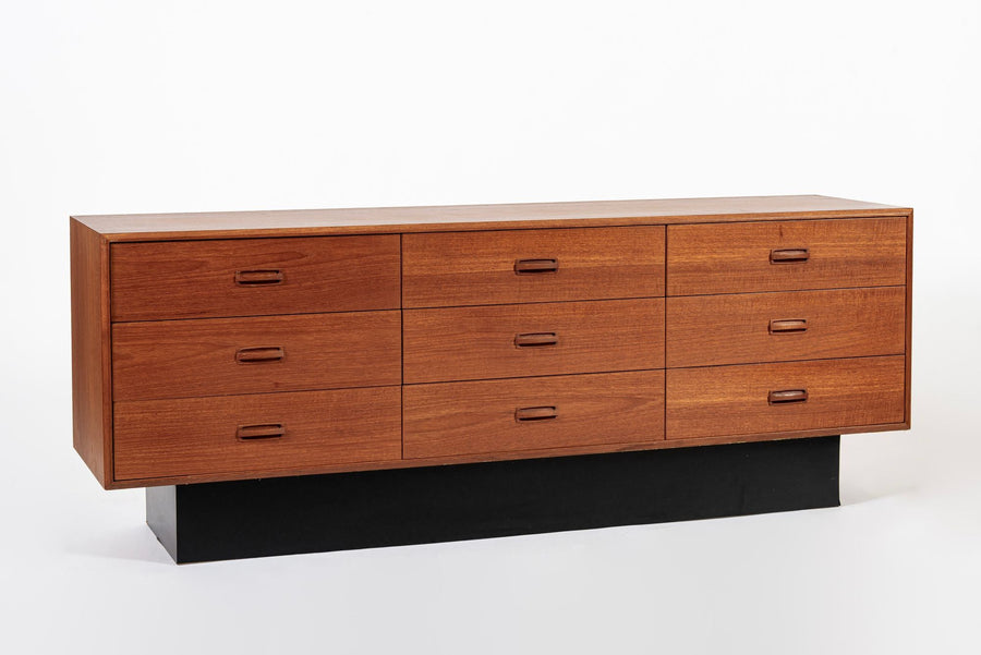 Vintage Mid Century Lowboy Teak Wood Dresser 1960s