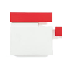 Contemporary Geometric Abstract Art Wall Reliefs by Thomas Vinson White–White–Red, 2004