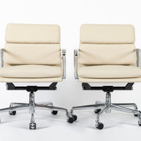 Eames for Herman Miller Tan Cream Office Chairs in Schumacher VEGAN Leather