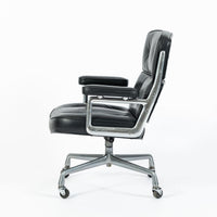 Eames Time Life Executive Lobby Chair Herman Miller Black Leather Office Chair