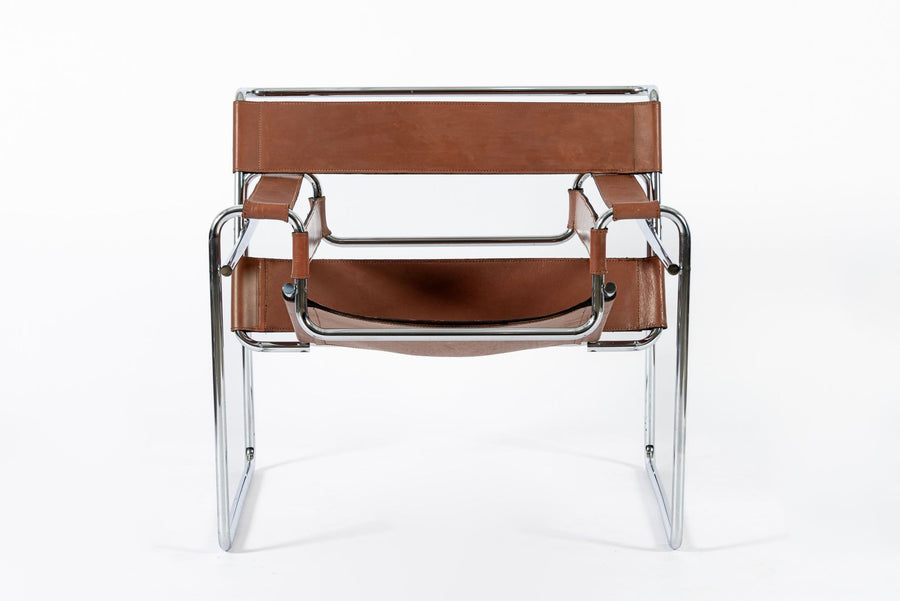 Mid Century Brown Wassily Lounge Chair by Marcel Breuer