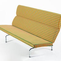 Eames Sofa Compact for Herman Miller, Alexander Girard Maharam Striped Fabric, 2 Available