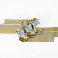 Large Vintage Mid Century Metal Ribbon Wall Art Sculpture by Curtis Jere 1980s