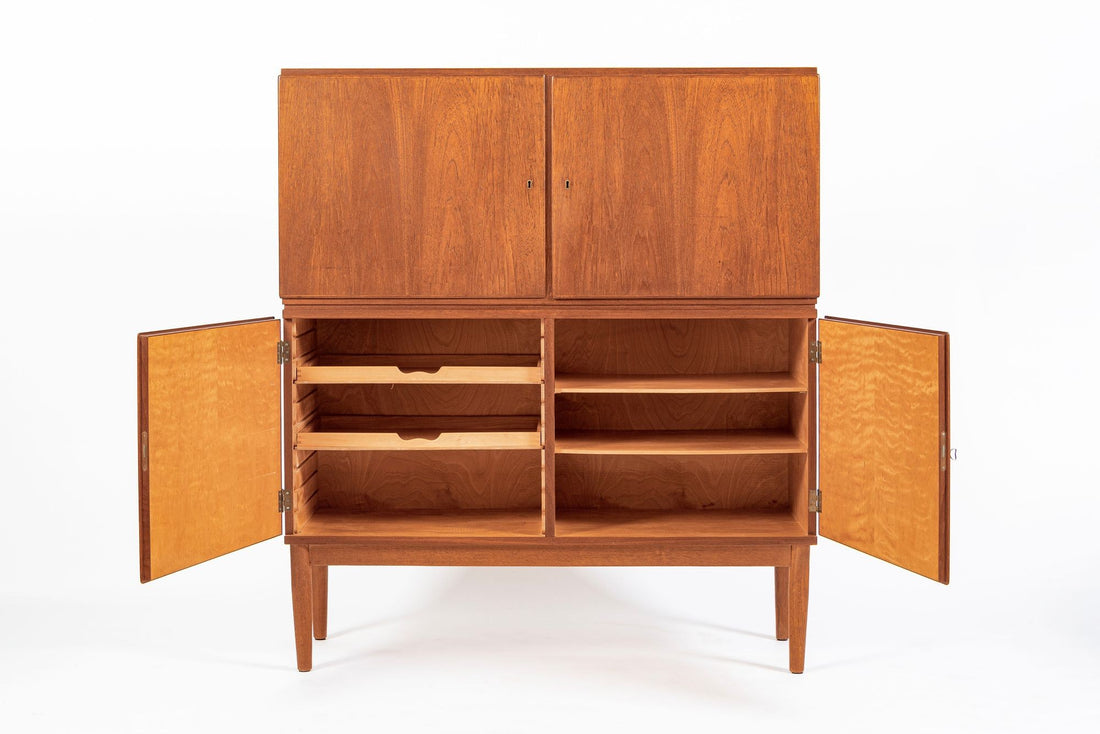 Mid-Century Scandinavian Teak Wood Storage Cabinet in the Style of Afdal