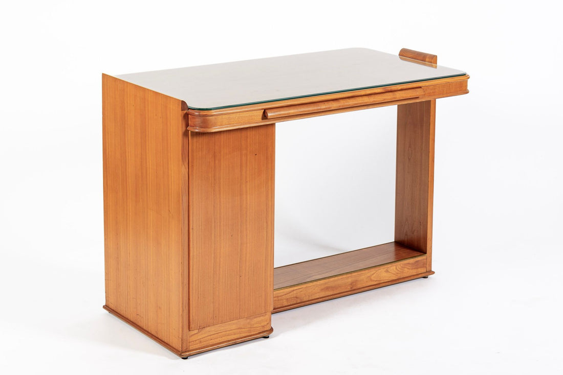 Antique French Art Deco Dominique Lemonwood Desk 1930s