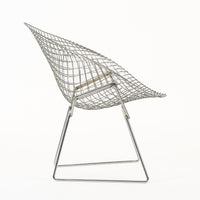 Mid Century Silver Diamond Wire Chair by Bertoia for Knoll